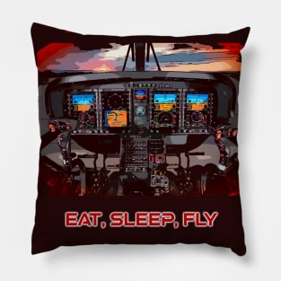 Aviation cockpit view Pillow