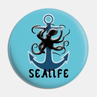 Sealife - Octopus and anchor Pin