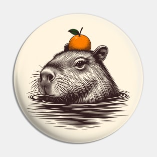 Capybara Onsen Hot Spring Pin