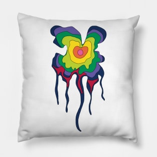 Trippy Drippy Tree Ring Shape Pillow