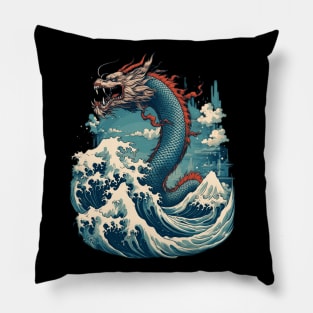 Japanese Epic Sea Dragon Pillow