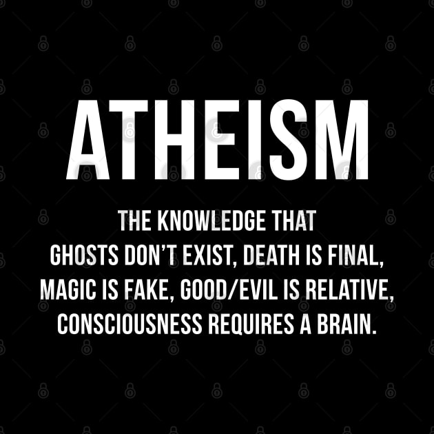 Atheism - Funny Definition Quote Anti Religion Atheist Gift by PugSwagClothing