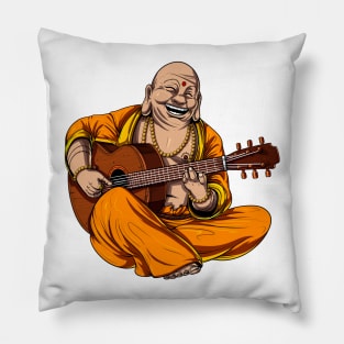 Buddha Playing Guitar Pillow