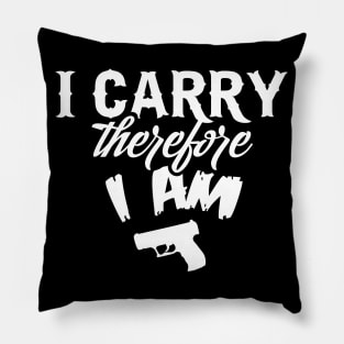 I carry therefore I am (white) Pillow