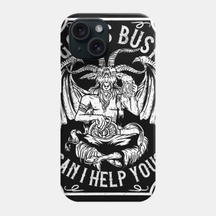 God Is Busy Can I Help You? - Baphomet Occult Gift Phone Case