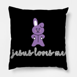 Jesus Loves Me - Chibo Bunny Pillow