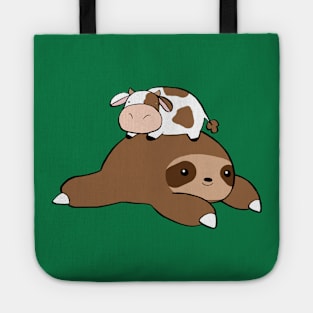 Sloth and Tiny Cow Tote