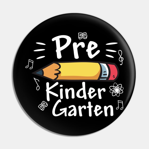 Cute Pre Kindergarten Back To School Pre K Teacher Student Gift Pin by BadDesignCo