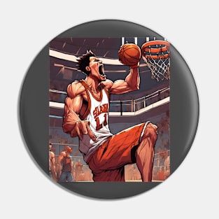 Powerfull slam dunk in pencil art Pin