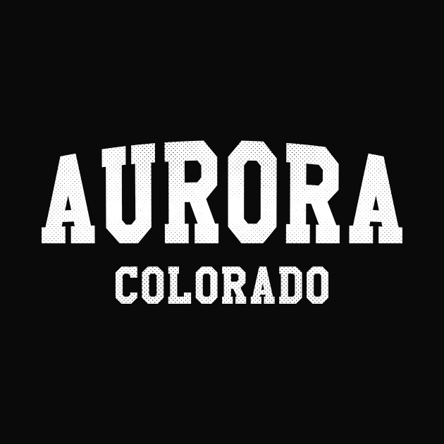 Aurora, Colorado - CO Simple Typography by thepatriotshop