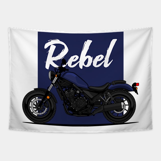 Blue Rebel 500 Art Tapestry by GoldenTuners