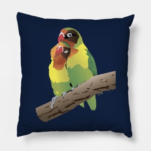 Fischer's Lovebirds Parrots Pillow