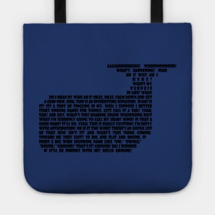 Hitchhikers whale quote Tote