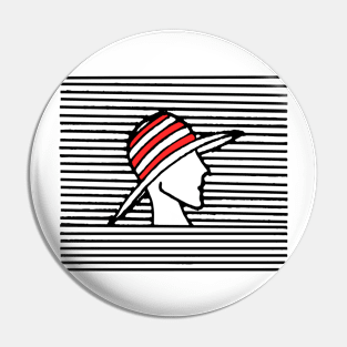 Striped Lady Pin