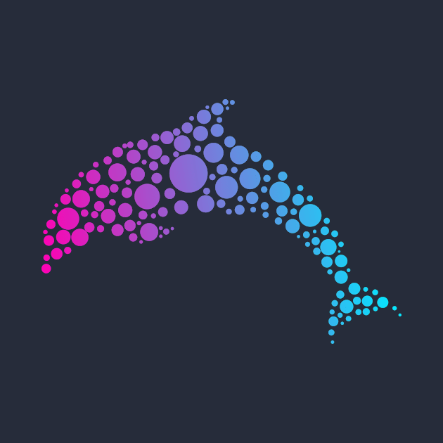 Pink blue dolphin by PharaohCloset