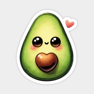 Kawaii Avocado Magnet