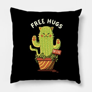 Catctus Free Hugs Cats by Tobe Fonseca Pillow