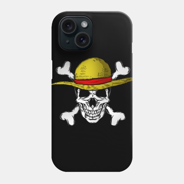 STRAW HAT PIRATE SKULL Phone Case by berserk