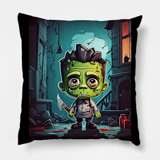 Cute Halloween Frankenstein Pillow