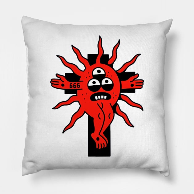 666 covid Pillow by Lampung art