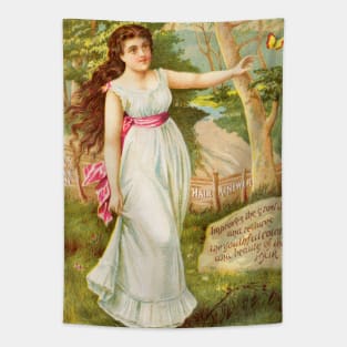 Hall's Vegetable Sicilian Hair Renewer Advertisment Tapestry