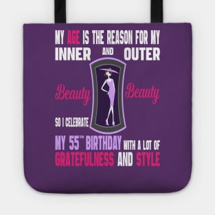 55 Year Old Women Gift Fabulous Bday 1966 - Girls 55th Birthday Tote