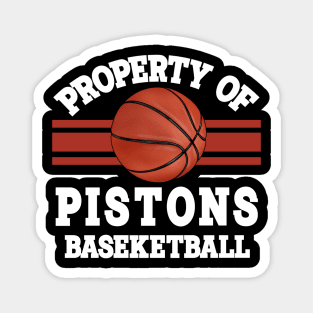 Proud Name Pistons Graphic Property Vintage Basketball Magnet