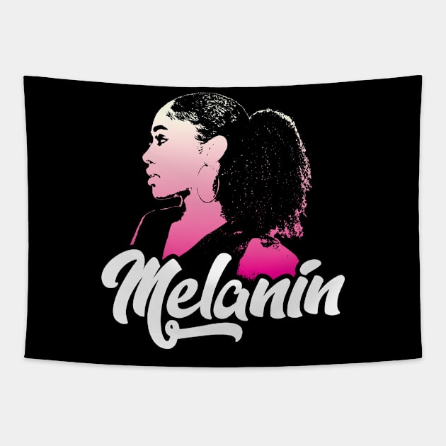 Melanin Pride Black Girl Magic Black Queen Melanin Queen Black History Month Gift Tapestry by JackLord Designs 