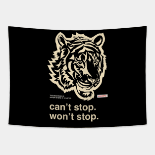 Powerful Tiger | Off White Design Tapestry