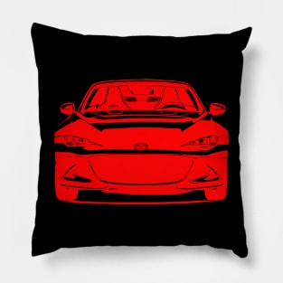 Mazda Miata MX5 IV Simple Sketch RED Pillow