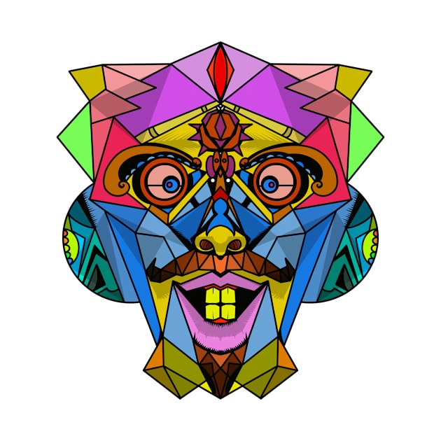 Colorful beardy mask by keyoveride