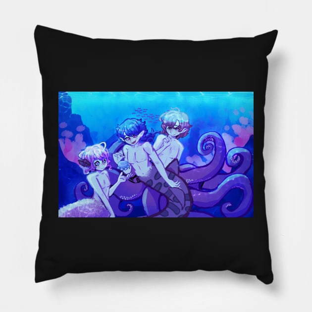 merm fling posse (ramuda) Pillow by voluorem