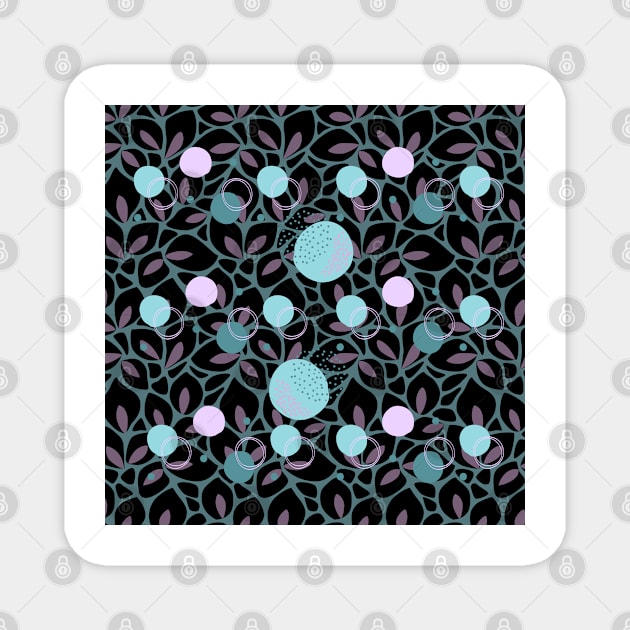 Aqua Pink Black Pattern Magnet by StuffWeMade