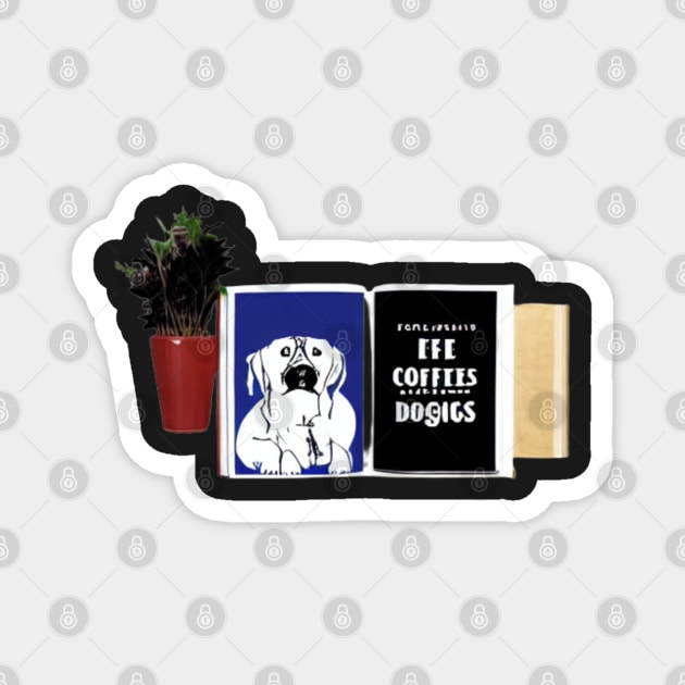 books and coffee and dogs and social justice Magnet by SR8891