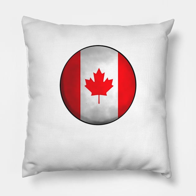 canada flag ball Pillow by persa