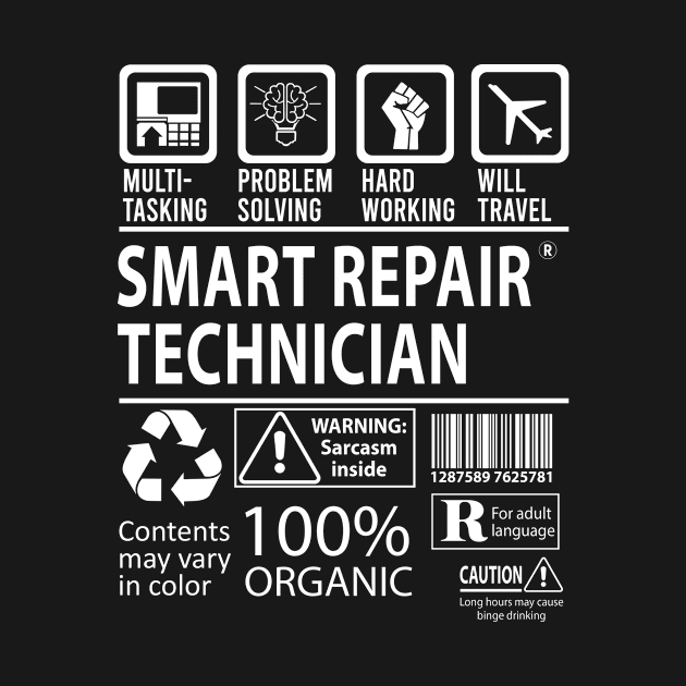 Smart Repair Technician T Shirt - MultiTasking Certified Job Gift Item Tee by Aquastal