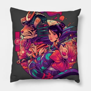 Samurai Tiger Pillow