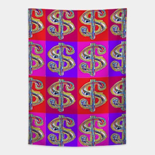 Red Dollar 16 Tapestry