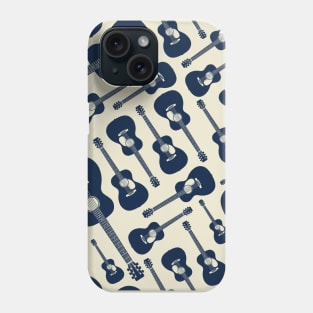 Acoustic Guitar Seamless Pattern Light Theme Phone Case