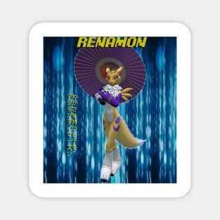 Renamon holding a Wagasa Magnet