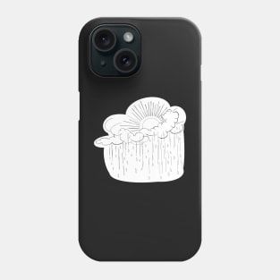 Midnight rain black and white version Phone Case