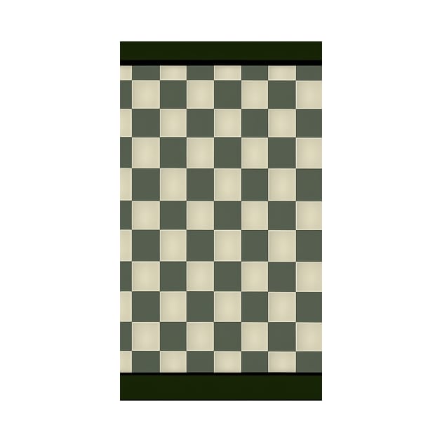 Sage Green Checkered Checkerboard Pattern by Kertz TheLegend