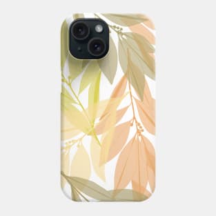 Sunny Branch/Sunny Branch/ white backgrounds/ small leaves/botanical art/ transparent effect /light colors Phone Case