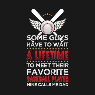 Proud Baseball Player Dad T-shirt - Baseball Dad Father's Day T-Shirt