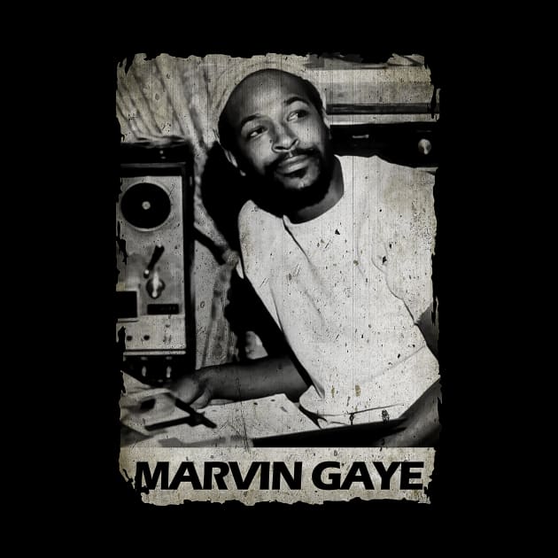 Marvin Gaye - Vintage On Frame by WHITE ANGEL STUDIO