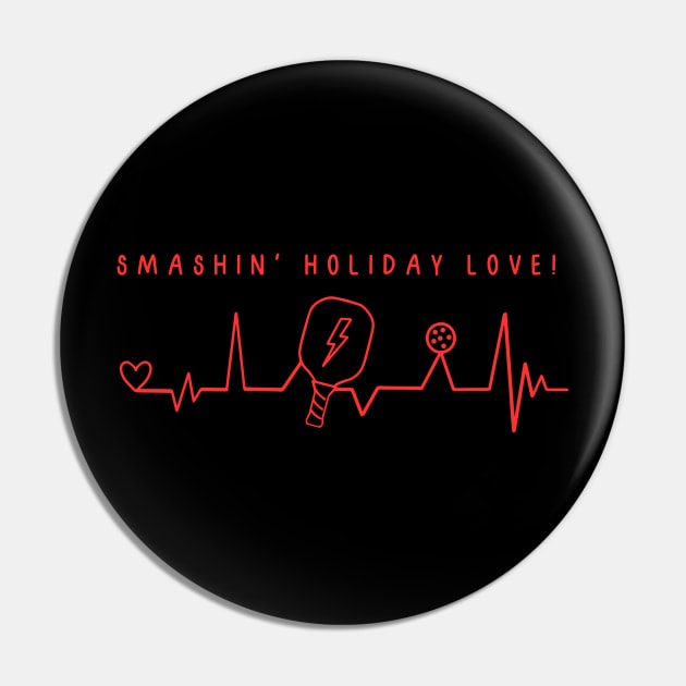 Smashin' Holiday Love! Pickleball, Christmas Pin by Project Charlie