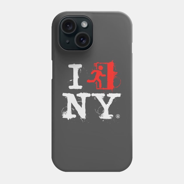 I Left NY - white/red Phone Case by Toad King Studios