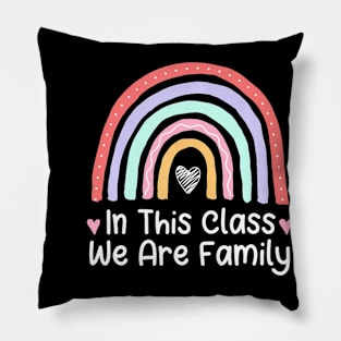 In This Class We Are Family Student Teacher Back To School Pillow