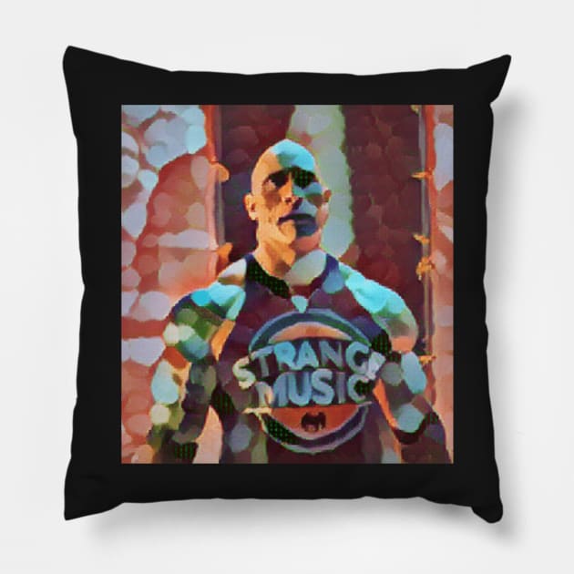 dwayne johnson poster Pillow by Pop-clothes