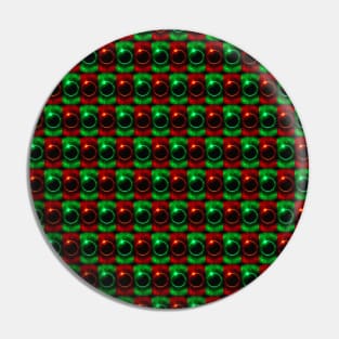 Red-Green Solar Eclipse Pattern Pin